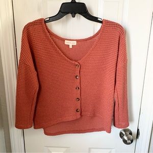 Cropped Sweater 3/4 Sleeve
